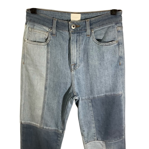 Jonathan Simkhai River High Rise Straight Patchwork Jeans - Picture 2 of 9